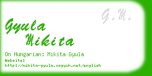 gyula mikita business card